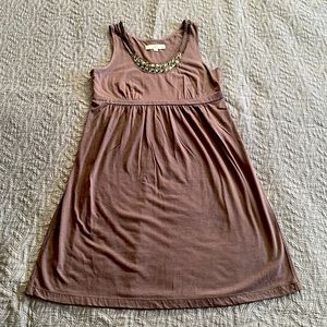 Loft Size Medium Petite Lavender Tank Dress with Sequin neckline